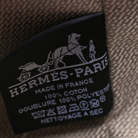 New HERMES Canvas Large Bride-A-Brac Pouch Case Natural Orange - Picture 11 of 11